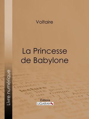 cover image of La Princesse de Babylone
